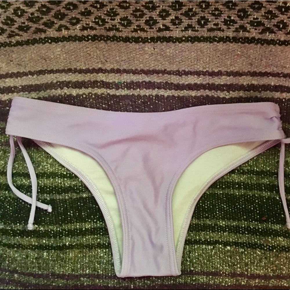 Cute lavender tie side hipster bikini bottom